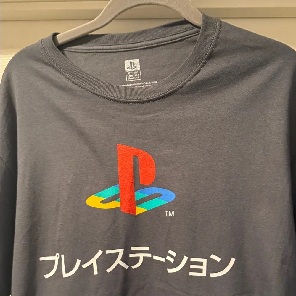 Sony PlayStation Logo Gray T-Shirt